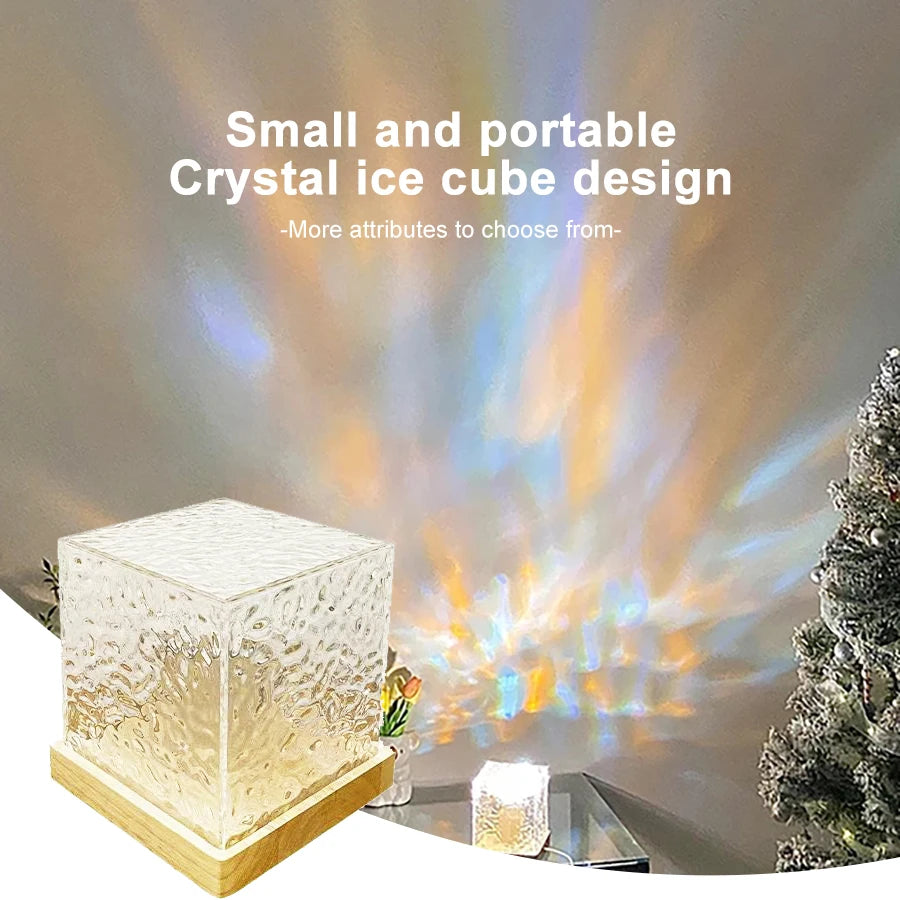 Rotating Water Ripple Night Light