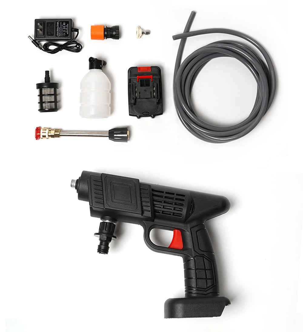 Portable High Pressure Washer 30Bar Car Water Gun Lithium Battery Charging Wireless Spray Cleaner Pump Washing Machine