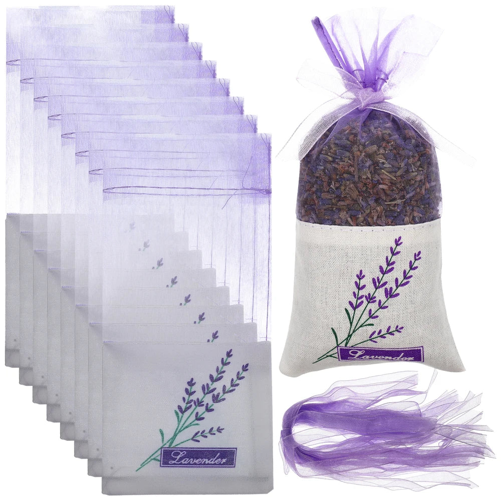 30pcs Empty Sachets Bag Flower Printing Lavender Fragrance Fragrance Sachet Bags for Dry Flowers Storage Fragrance Lavender