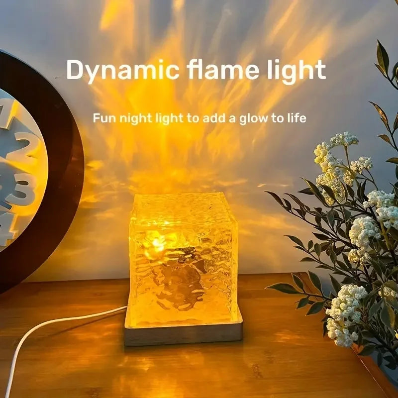 Rotating Water Ripple Night Light