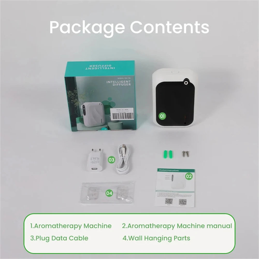 Coverage 200m³ Scent Machine Hotel Aroma Diffuser Wall Mounted Essential Oil Diffuser For Home Fragrance Bluetooth APP Control