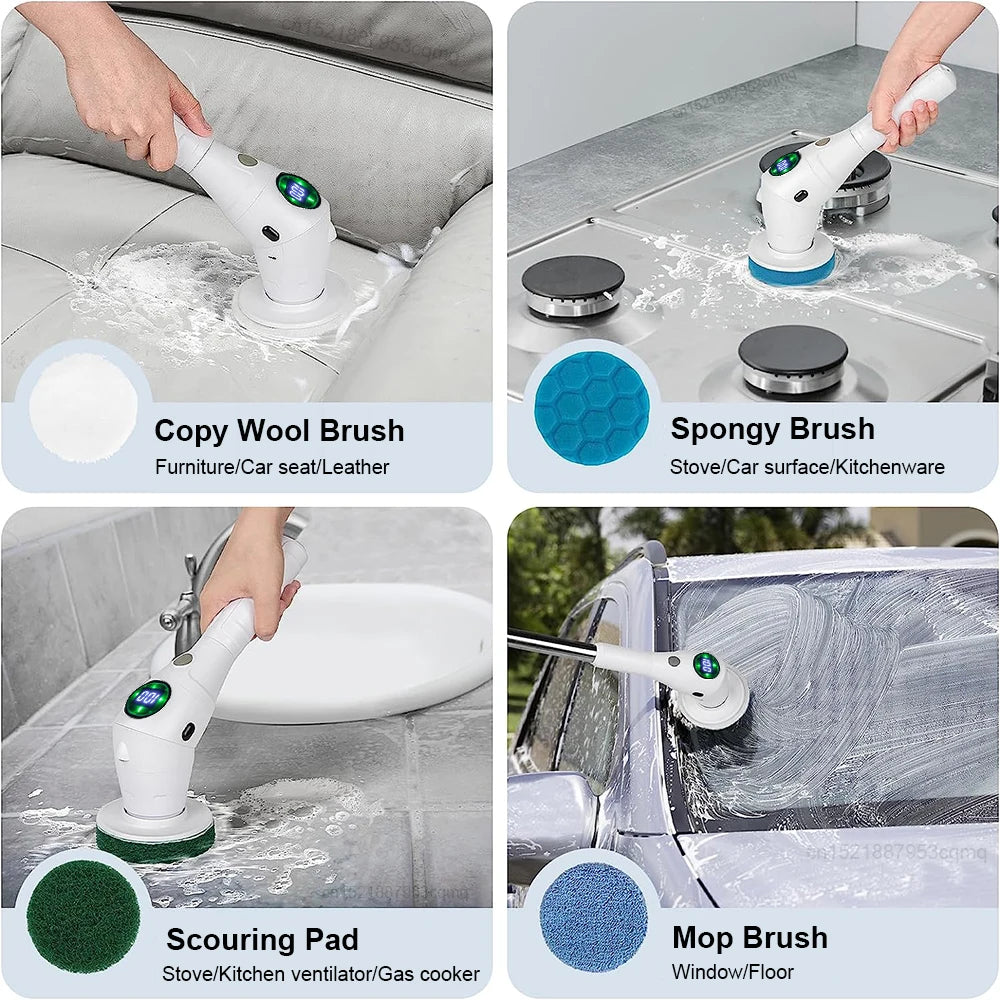 Electric Cleaning Brush 8 in 1