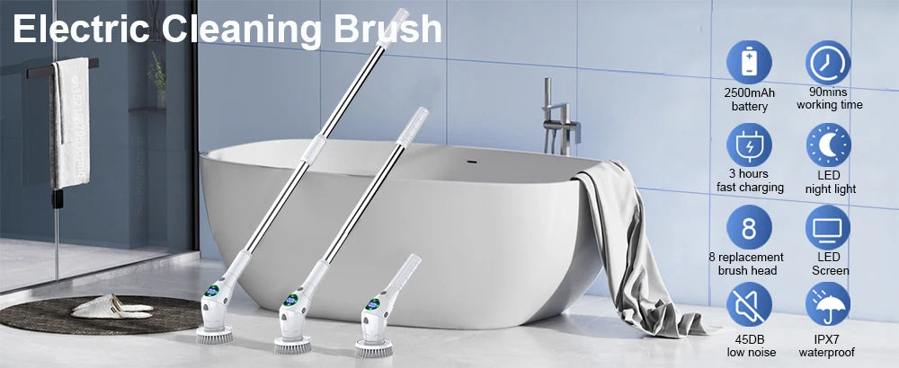 Electric Cleaning Brush 8 in 1