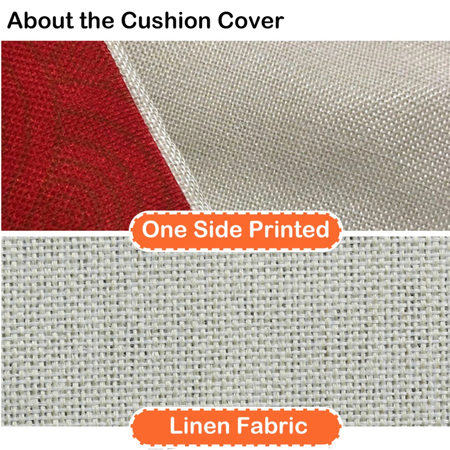 "4Pcs Floral Linen Pillow Cases 45x45CM"