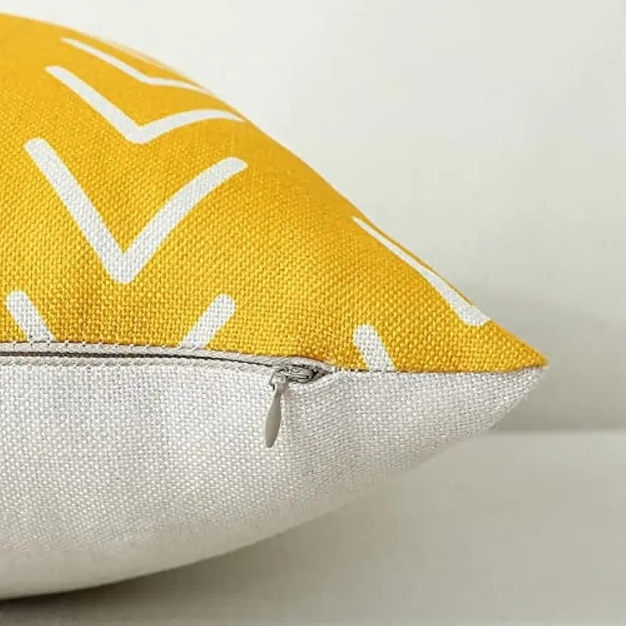 Cushion cover 45x45 cm square yellow geometric letters modern decorative cushion cover for pillows living room sofa home decor