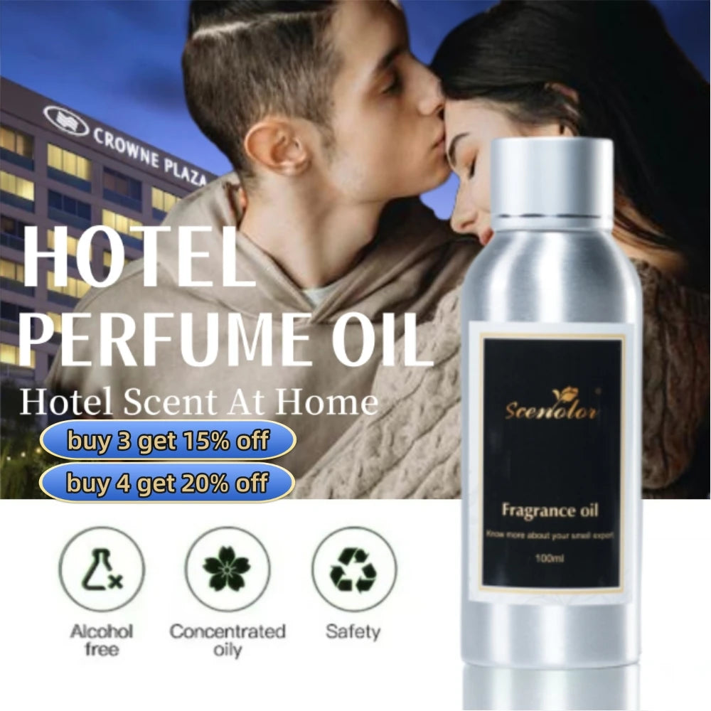 Hotel Essential Oil 100ml Pure Plant Extrat Room Fragrance Home Air Freshener Electric Aromatic Oasis Essential Oil For Diffuser