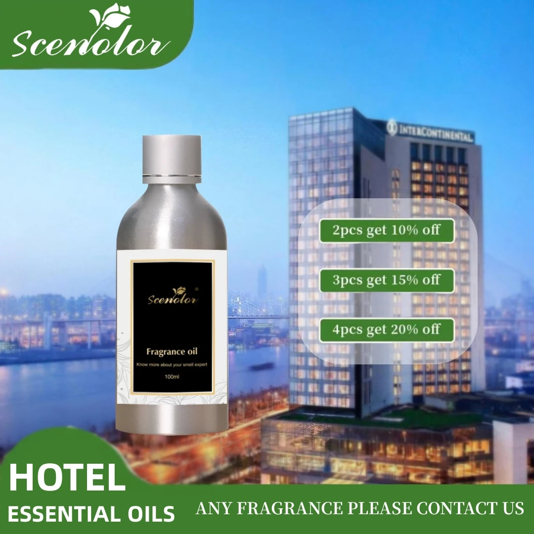 Hotel Essential Oil 100ml Pure Plant Extrat Room Fragrance Home Air Freshener Electric Aromatic Oasis Essential Oil For Diffuser